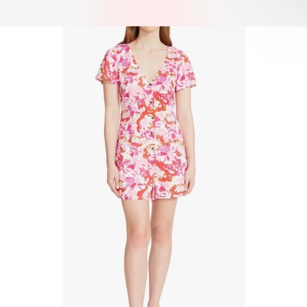 Steve Madden floral pink romper